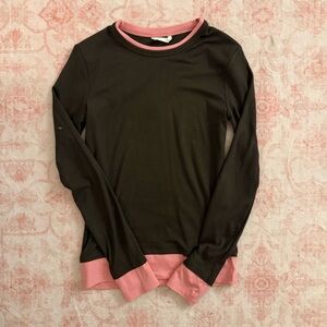 Zara Brown and Pink Long Sleeve Top
